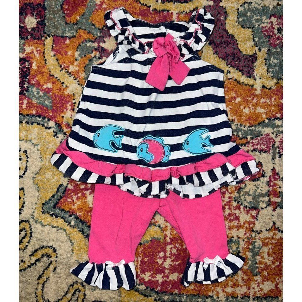 Nannette Girls Blue/Pink Outfit (18M)